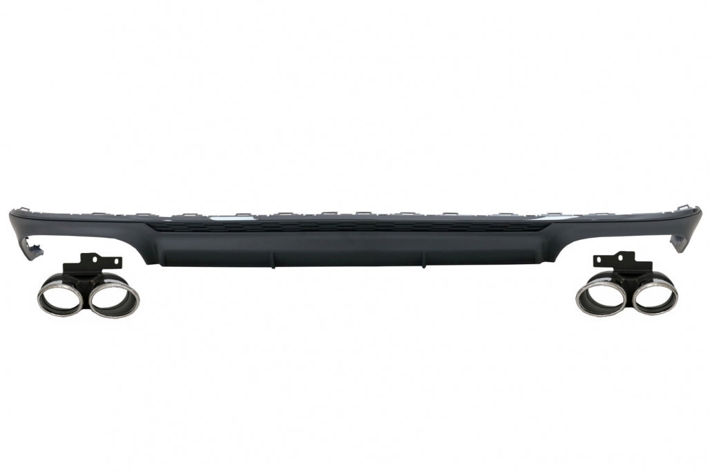 Rear Bumper Diffuser Valance with Exhaust Tips suitable for Audi A6 C8 4K