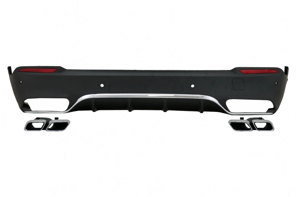 Diffusore Posteriore con Terminali di Scarico adatto per Mercedes GLC X253 SUV (2015-07.2019) equipaggiato Pacchetto Standard