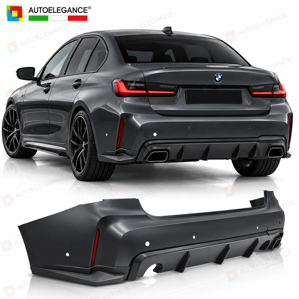 Paraurti posteriore stile sportivo ADATTO PER BMW G20 (2019-2022) LOOK M
