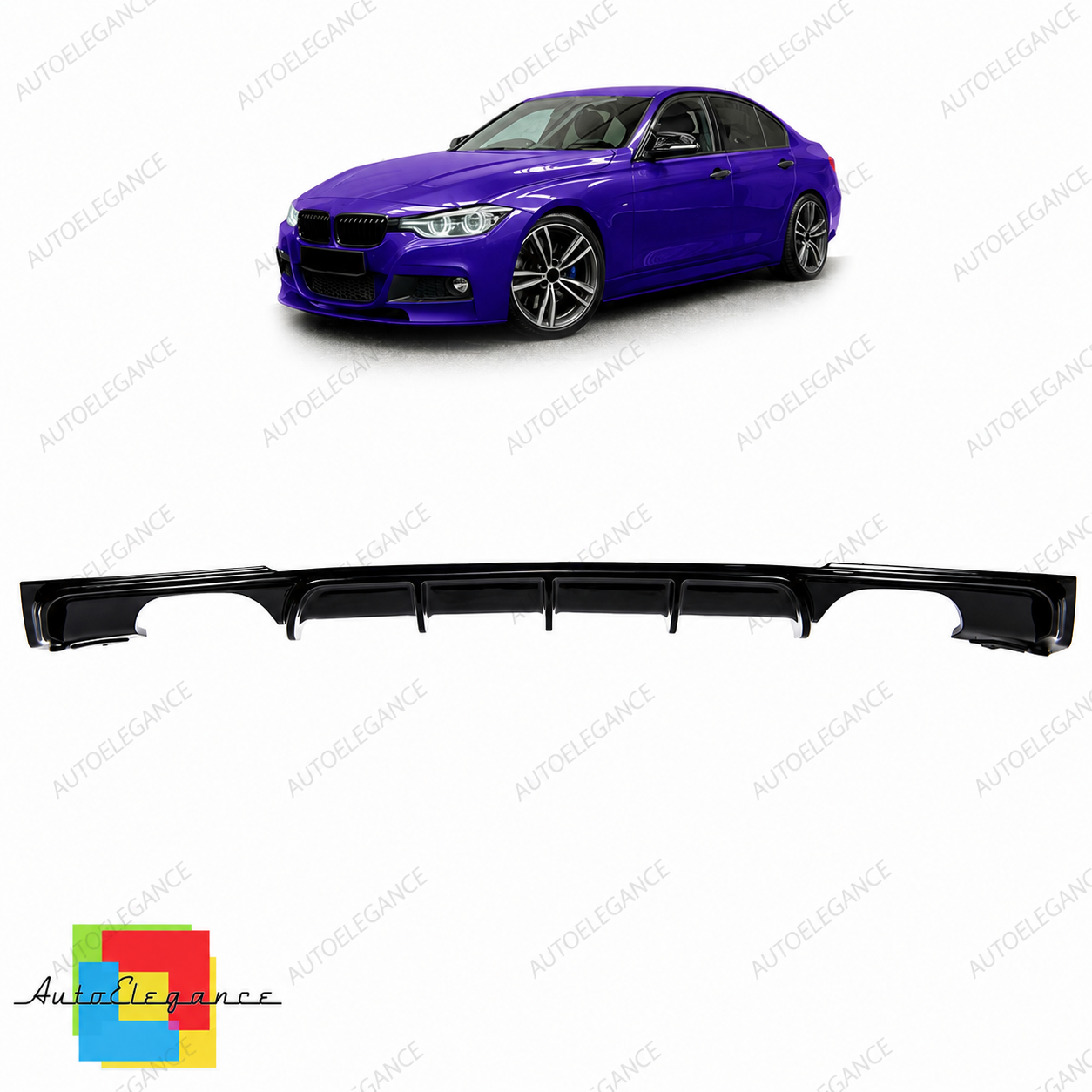 👉Diffusore posteriore con spoiler nero lucido BMW Serie 3 F30 F31 2011-2018👈