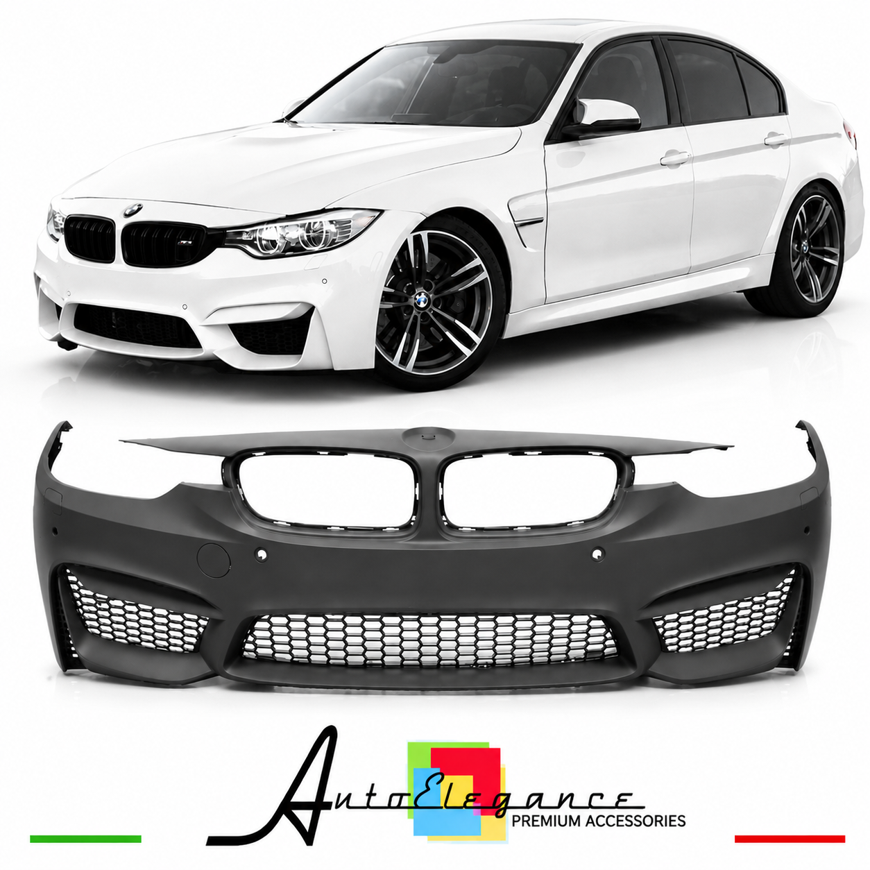 PARAURTI ANTERIORE BMW F30 F31 LOOK M3 PDC SRA