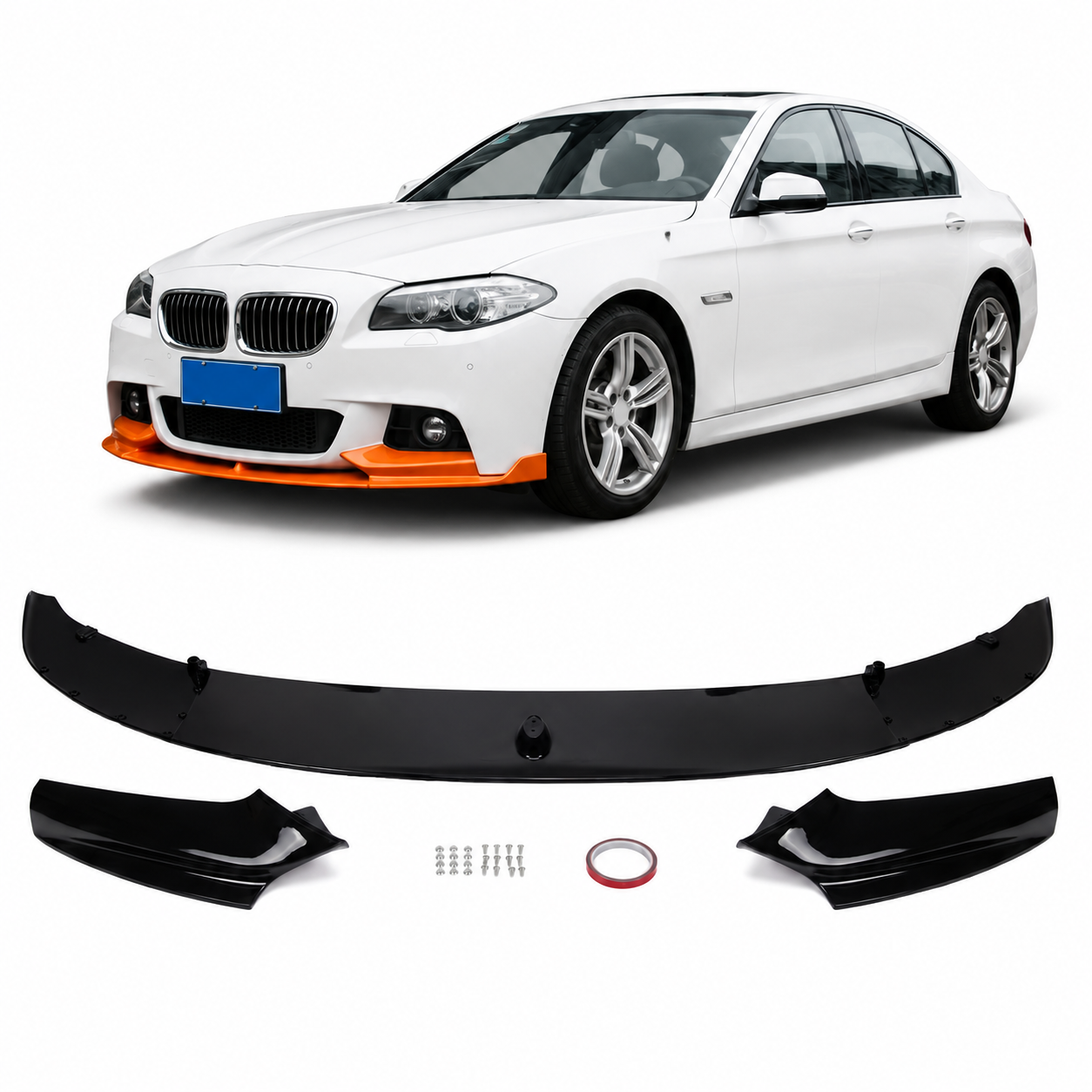 👉Spoiler anteriore nero lucido adatto per BMW Serie 5 F10 F11 2010-2017👈
