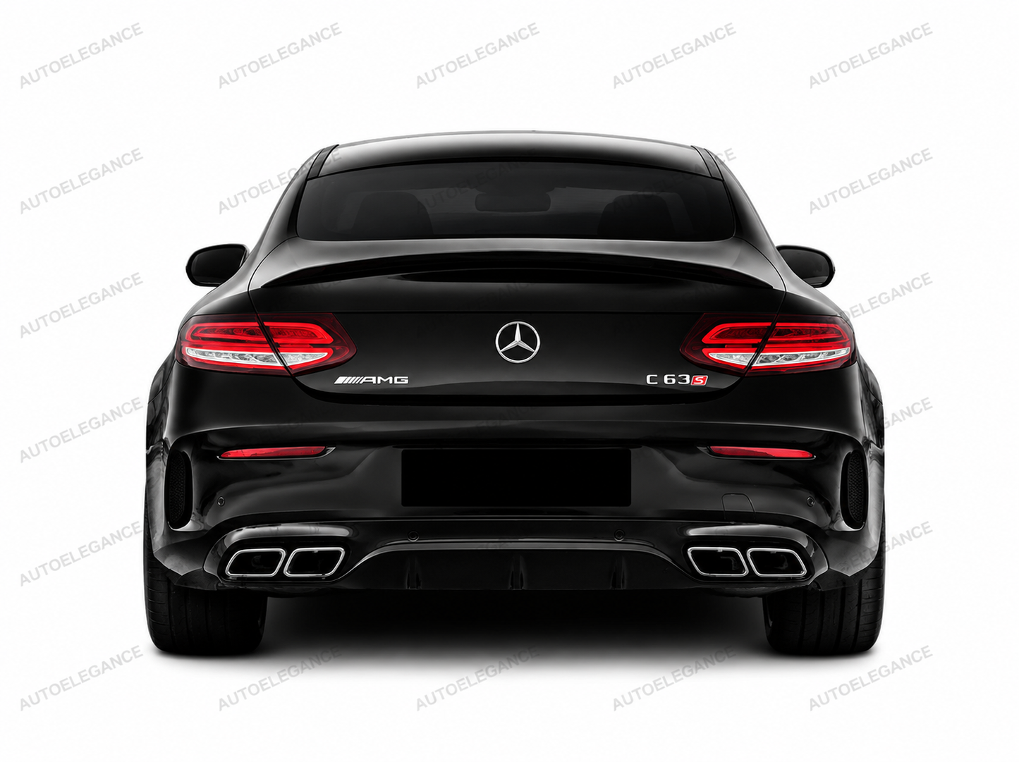 💫ART.0185 SPOILER POSTERIORE NERO LUCIDO MERCEDES CLASSE C C205 COUPE AMG💫