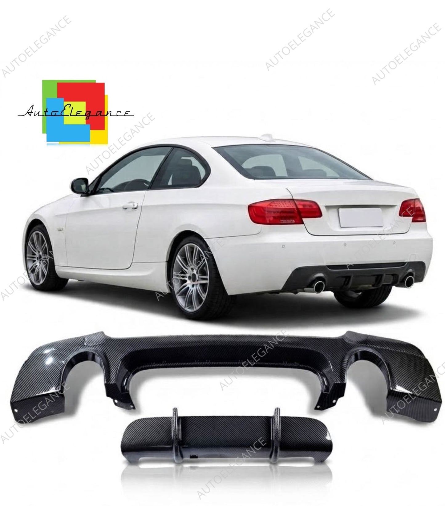 👉Diffusore posteriore look carbonio adatto per BMW Serie 3 E92 E93 2006-2013👈