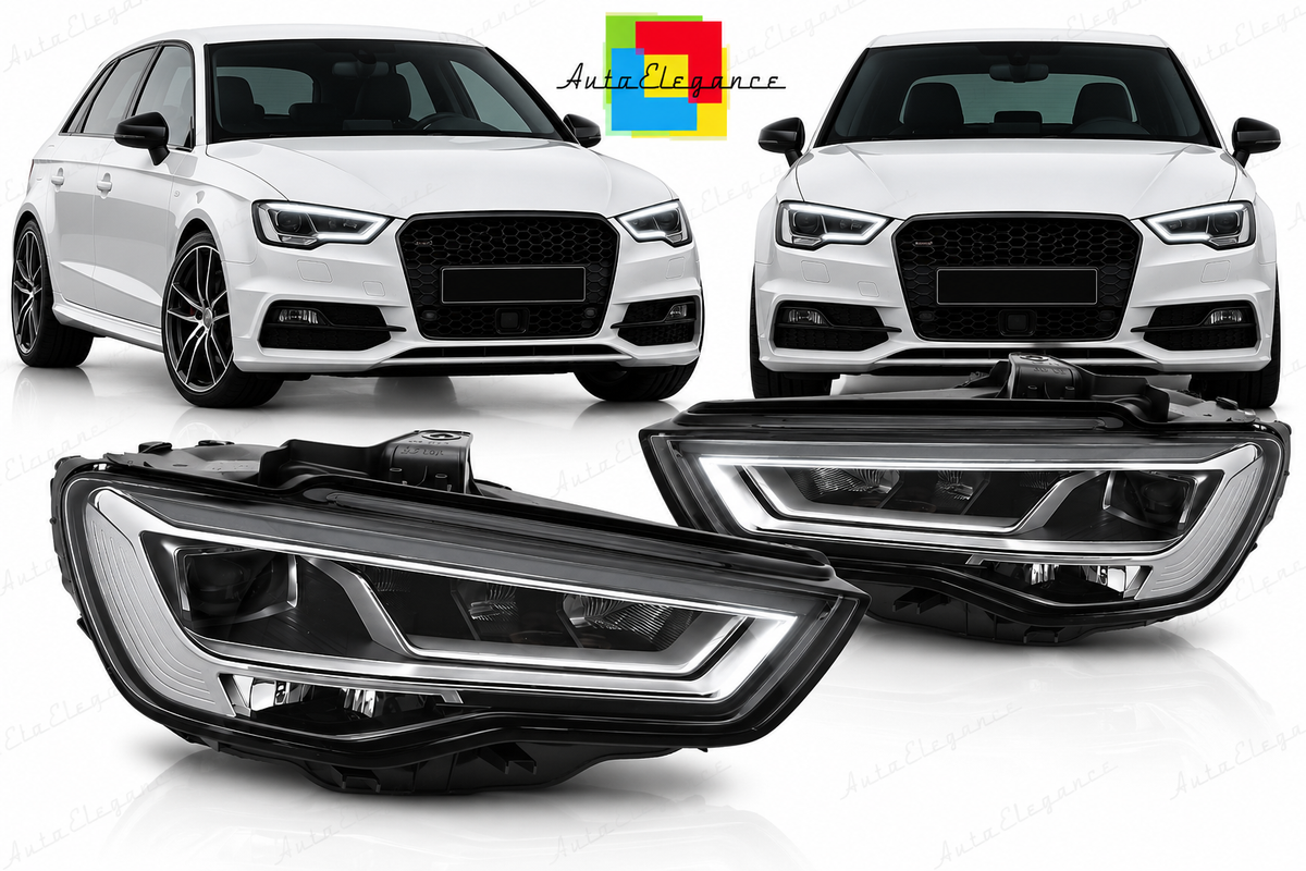 FARI FULL LED DRL ADATTI PER AUDI A3 8V 12-16