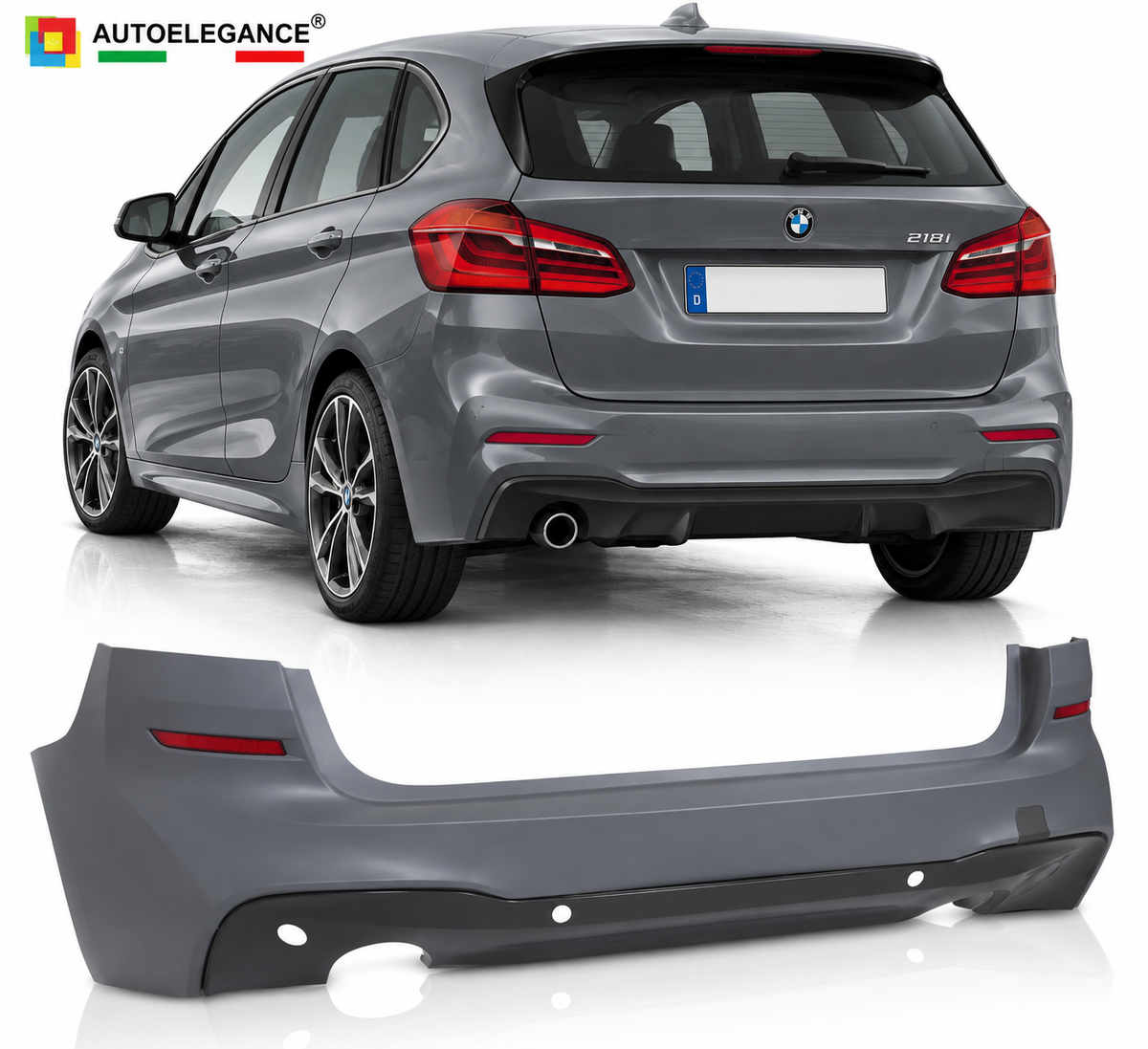 PARAURTI POSTERIORE STILE SPORT ADATTO PER BMW F45 14-18
