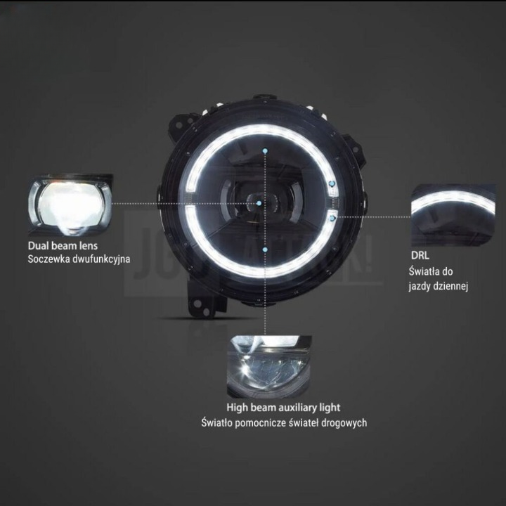 ART.3158 Fari Full LED VLAND V2 – Set JEEP WRANGLER 18-23