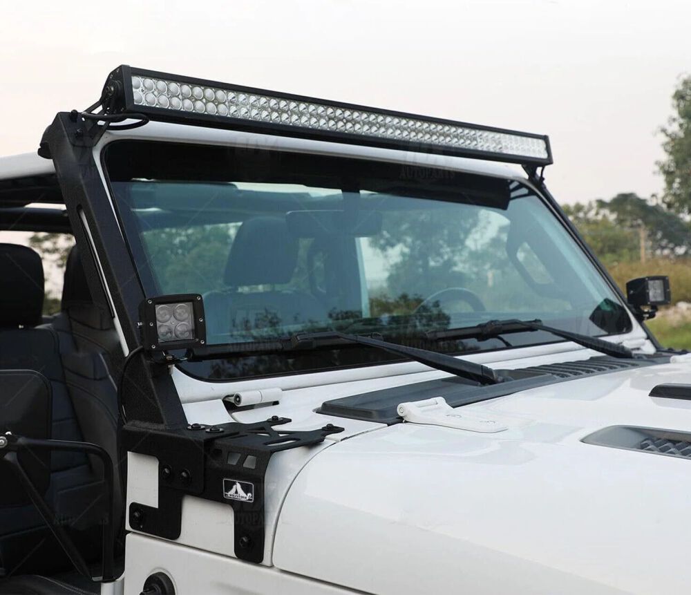 ART.3208 Staffe di montaggio del montante A luci+barra LED JEEP WRANGLER 18+