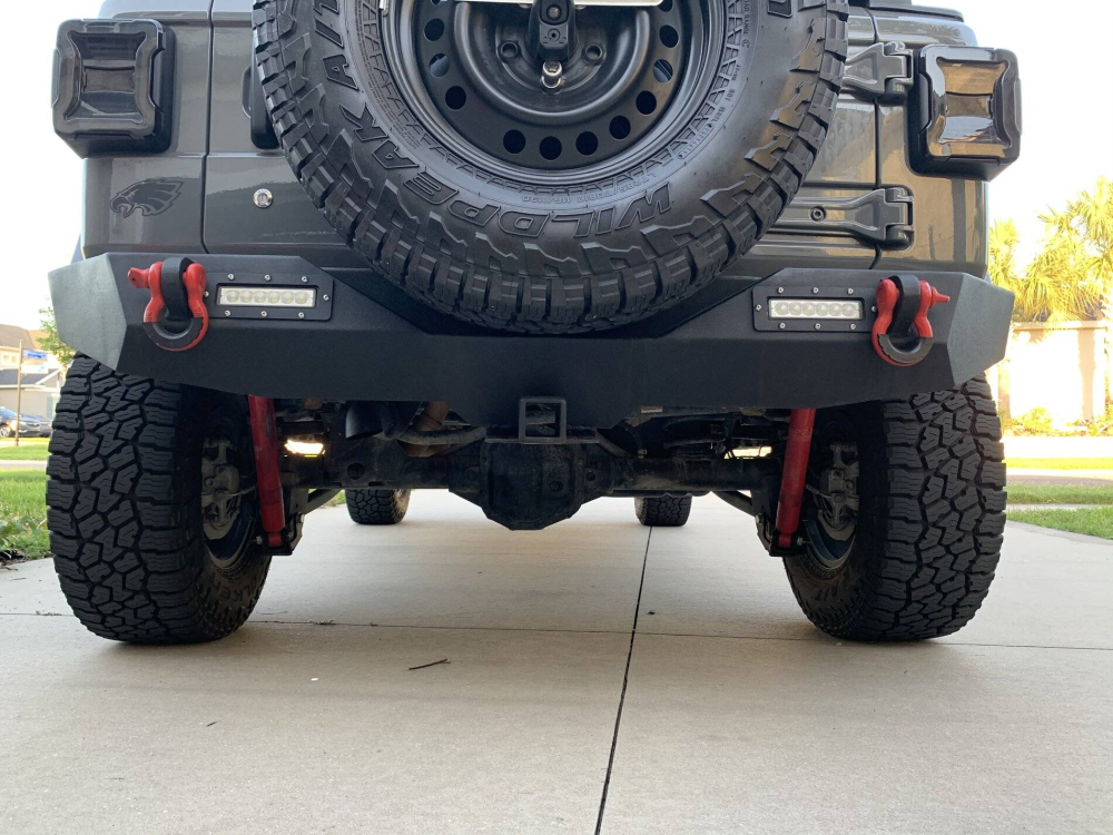 ART.3173 Paraurti posteriore +Rings & LED JEEP WRANGLER 18-24