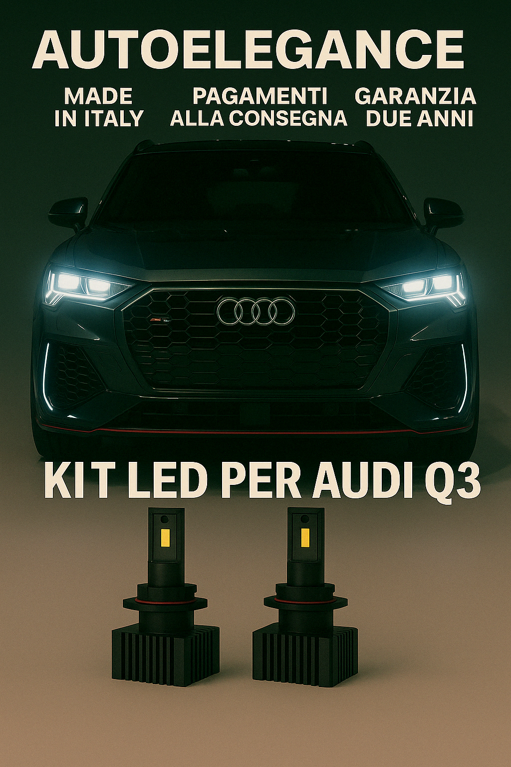 ❤️ KIT LED D5S 6000K BIANCO GHIACCIO ANABBAGLIANTI PER AUDI Q3❤️