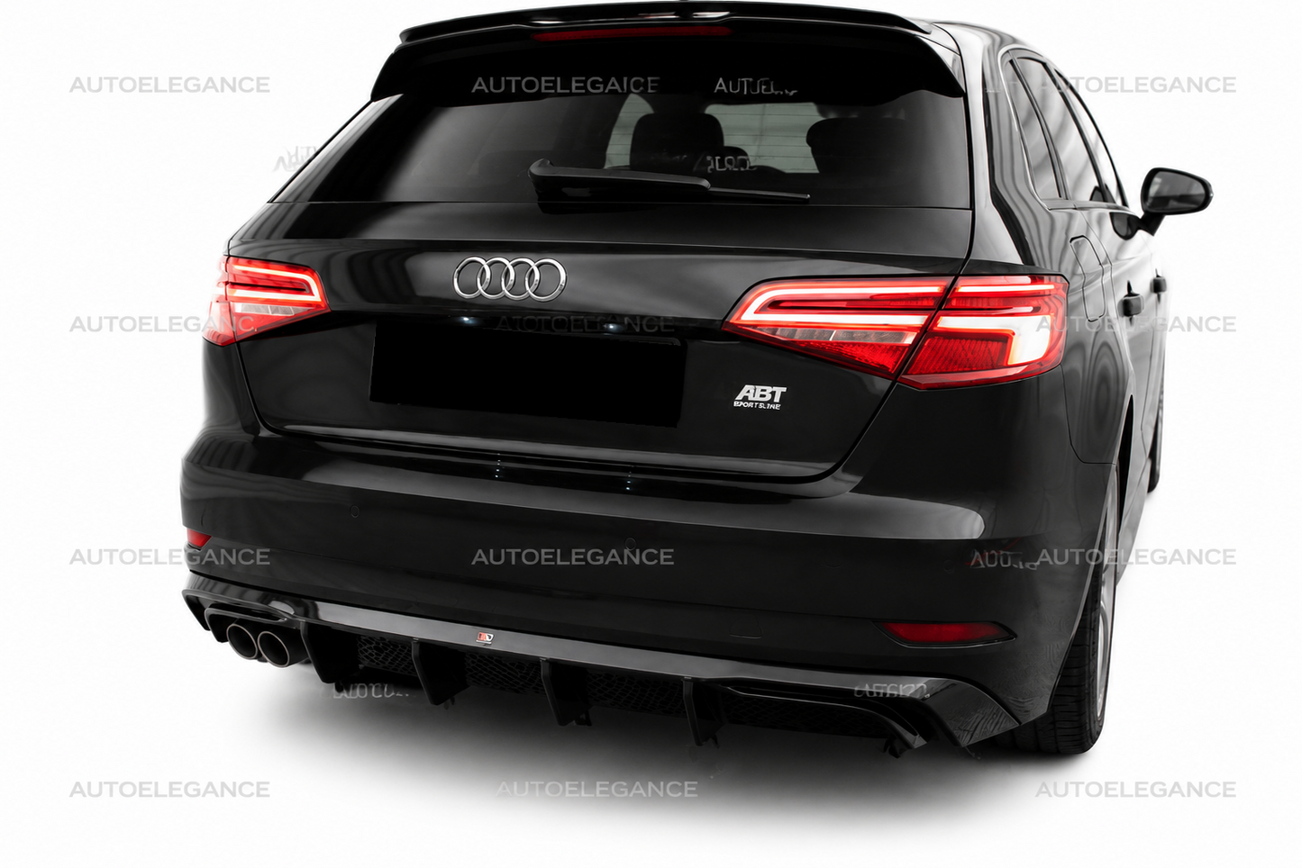 💫Diffusore RS3 per audi A3 8V 2017+ solo paraurti standard nero lucido💫