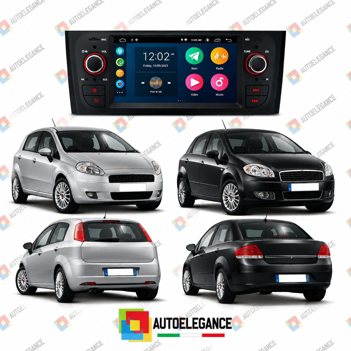 RADIO GPS ANDROID 13 ADATTO PER FIAT GRANDE PUNTO LINEA