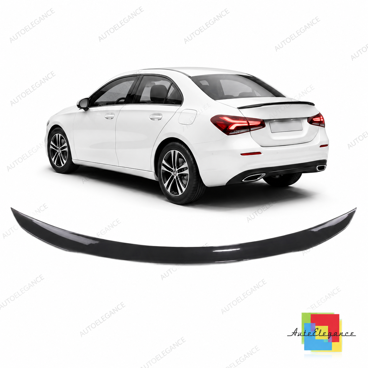 👉Spoiler per bagagliaio nero lucido Mercedes Classe A V177 18-Presente👈