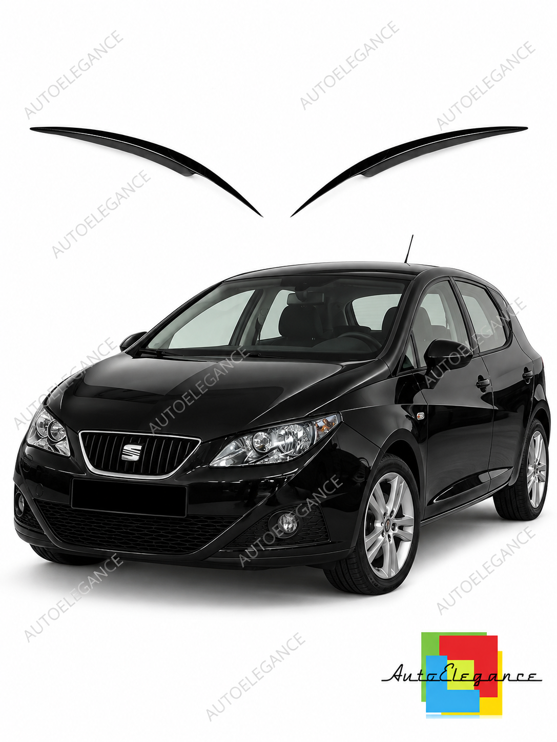 👉Sopracciglia Fari Adatto per Seat Ibiza MK4 2008-2017 Plastica ABS👈