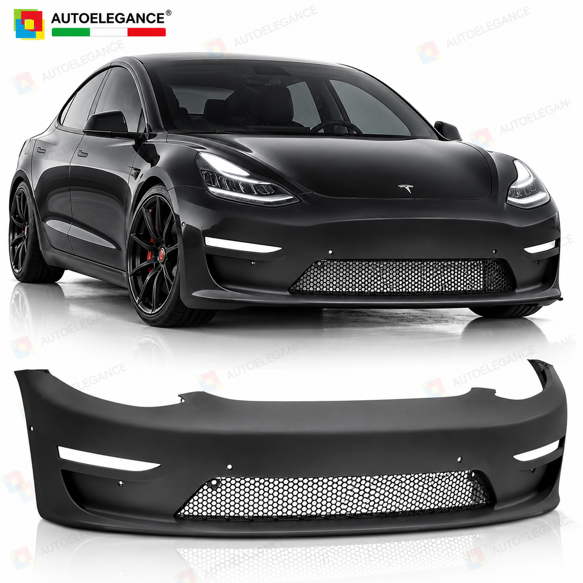 PARAURTI ANTERIORE SPORTIVO ADATTO PER TESLA 3 17-23