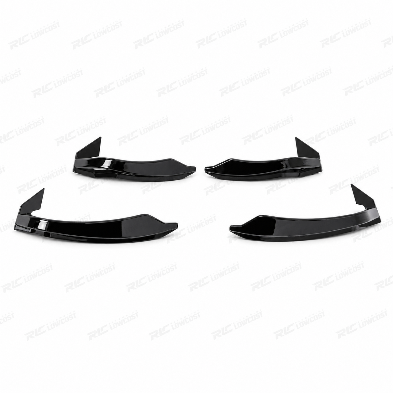 💕FLAPS PARAURTI ANTERIORE PER AUDI A4 17-20 LOOK RS4 NERO LUCIDO💕