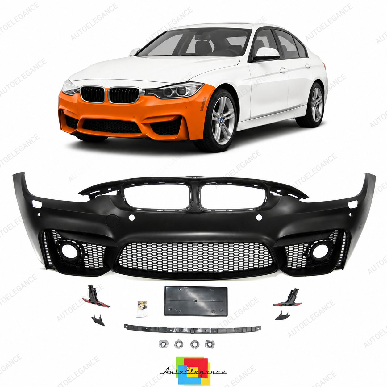 👉Paraurti anteriore con PDC SRA adatto per BMW Serie 3 F30 F31 2012-2018👈