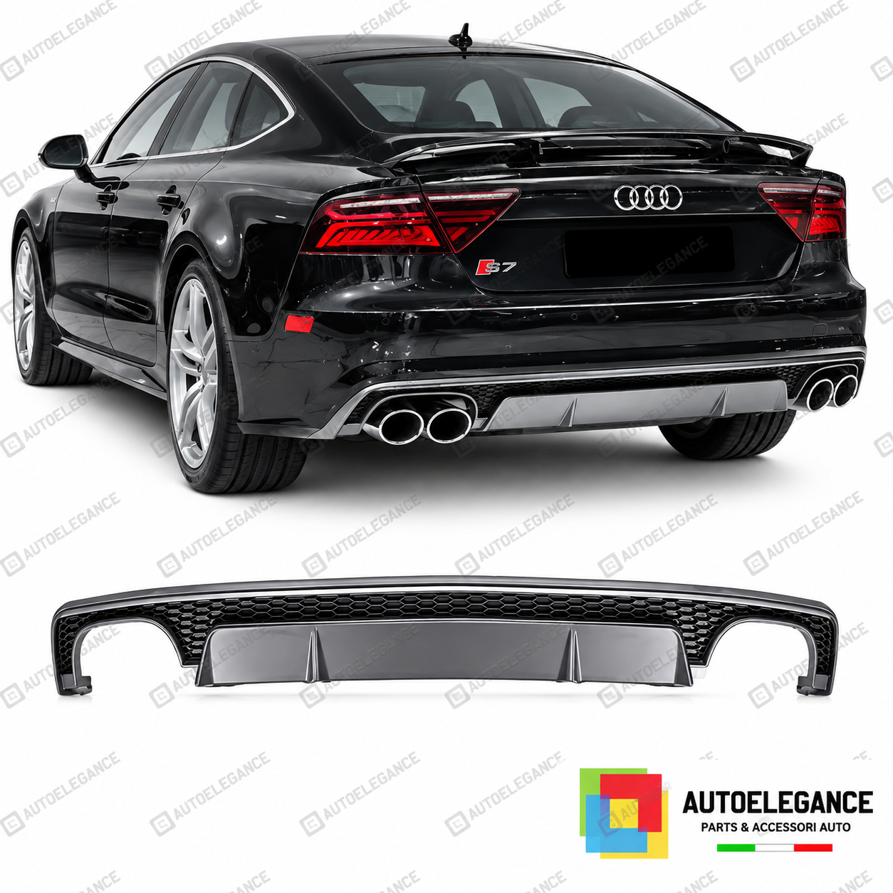 DIFFUSORE AUDI A7 S LINE 16-18 LOOK S7