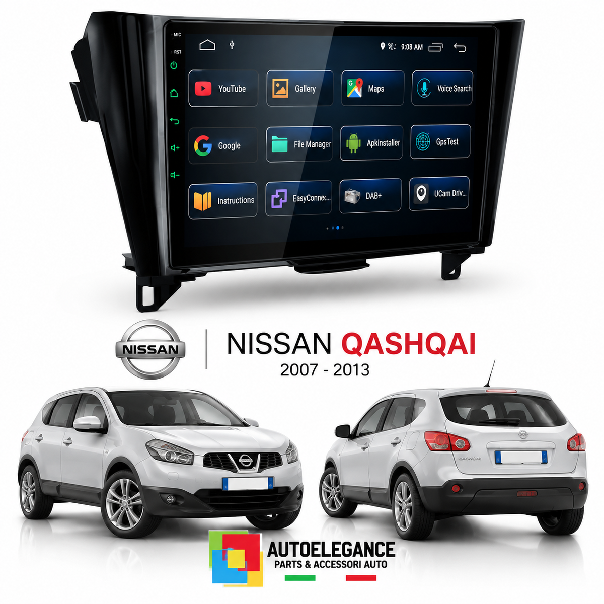 RADIO GPS ANDROID 12 ADATTO PER NISSAN QASHQAI