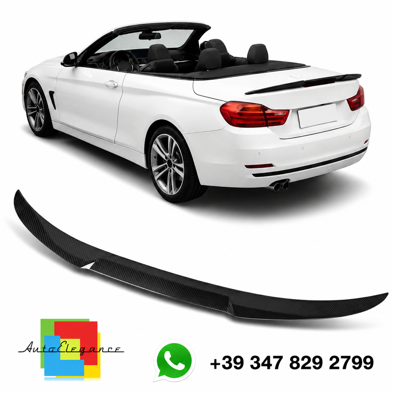 👉Spoiler posteriore bagagliaio in fibra di carbonio per BMW Serie4 F33 13-20👈