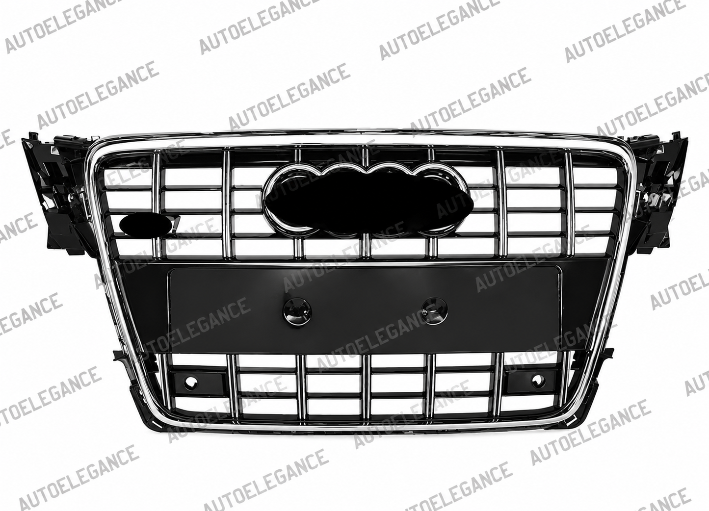 ART.0632 GRIGLIA ANTERIORE AUDI A4 B8 08-12 AVANT BERLINA CALANDRA S4 NERA BORDO CROMATO