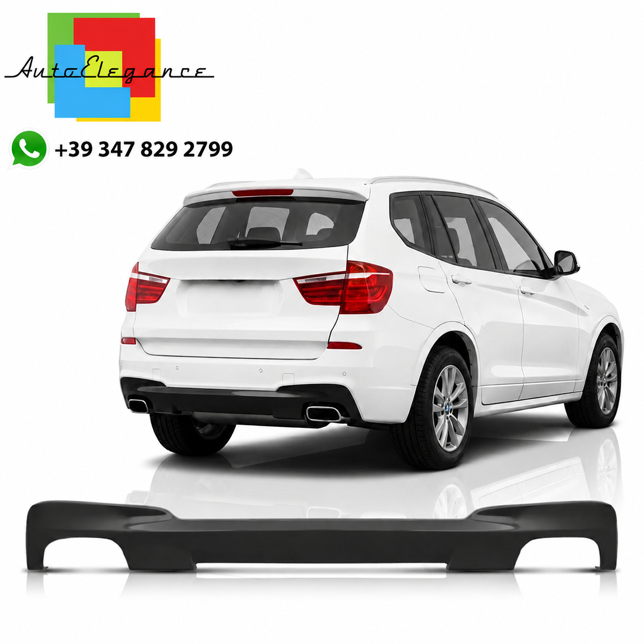 👉Diffusore paraurti posteriore adatto per BMW X3 (F25) 2014-2017👈