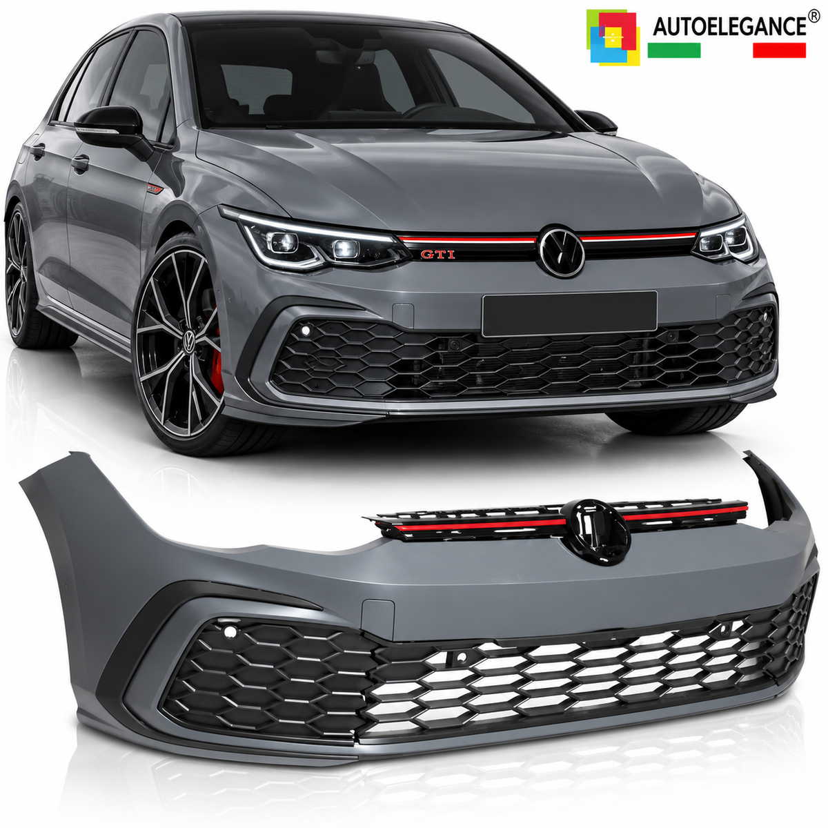 Paraurti anteriore Sport con PDC ADATTO PER VW Golf 8 (2019-2024) LOOK GTI