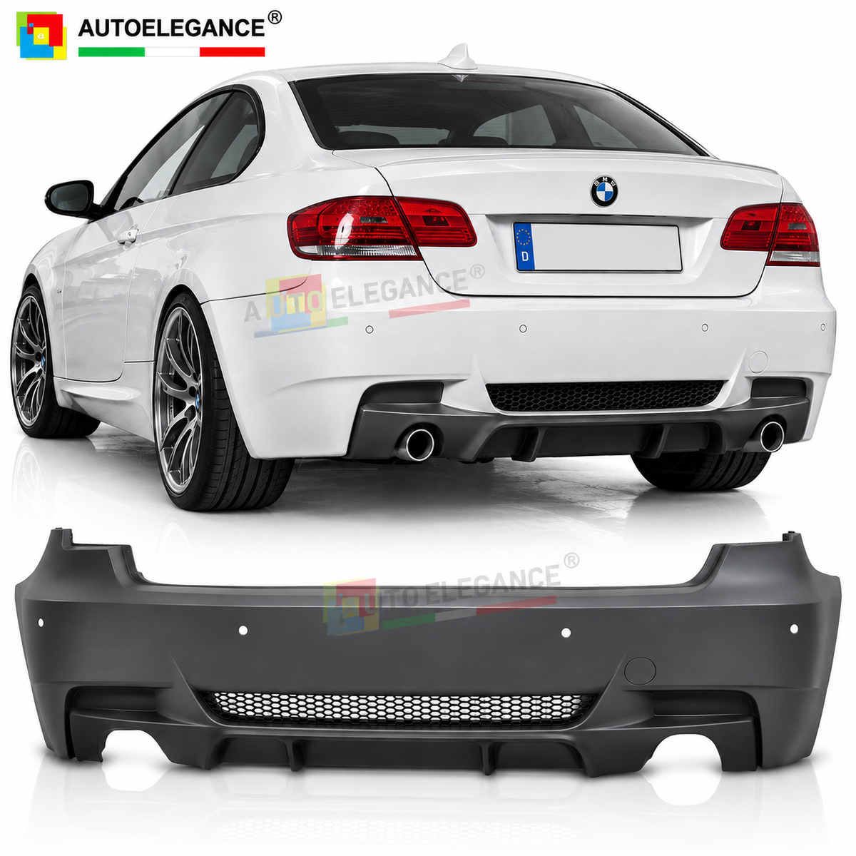 PARAURTI POSTERIORE STILE SPORT ADATTO PER BMW E92 / E93 06-13 LOOK M