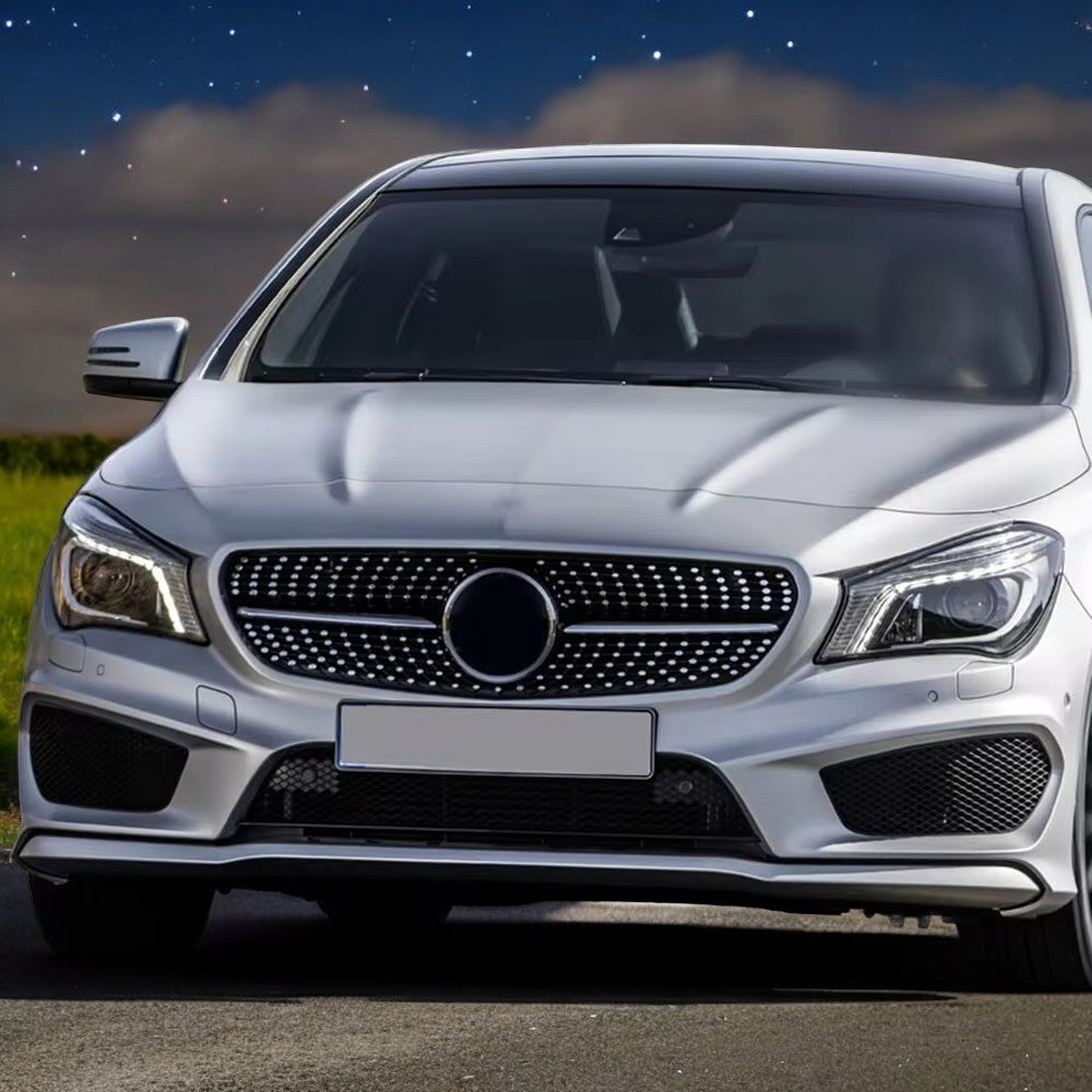 💎Griglia adatta per Mercedes C117 CLASSE CLA DIAMANT NERO LUCIDO💎