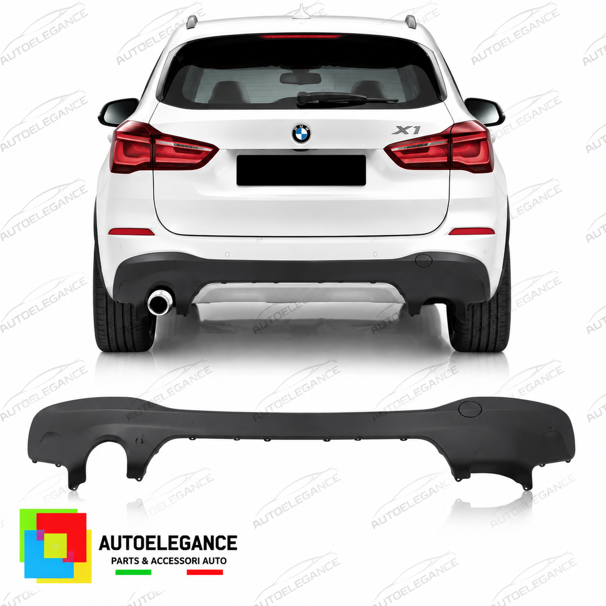DIFFUSORE ADATTO PER BMW X1 F48 15-19 LOOK M 0---0