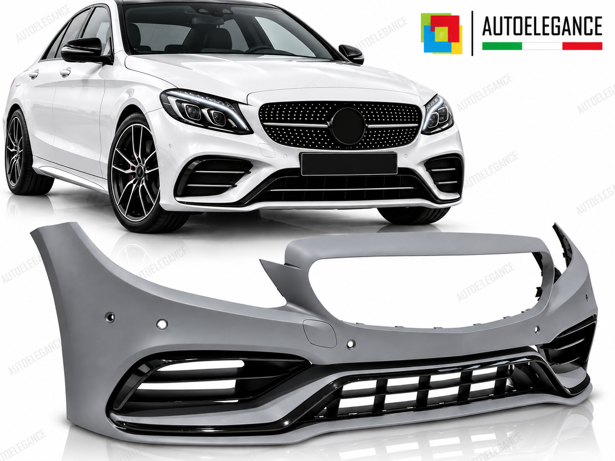 PARAURTI ANTERIORE STILE SPORT PDC adatto per MERCEDES W205 18-21 LOOK AMG