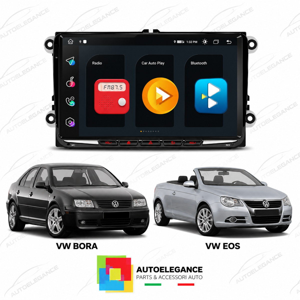 RADIO GPS ANDROID 14 ADATTO PER VOLKSWAGEN BORA EOS