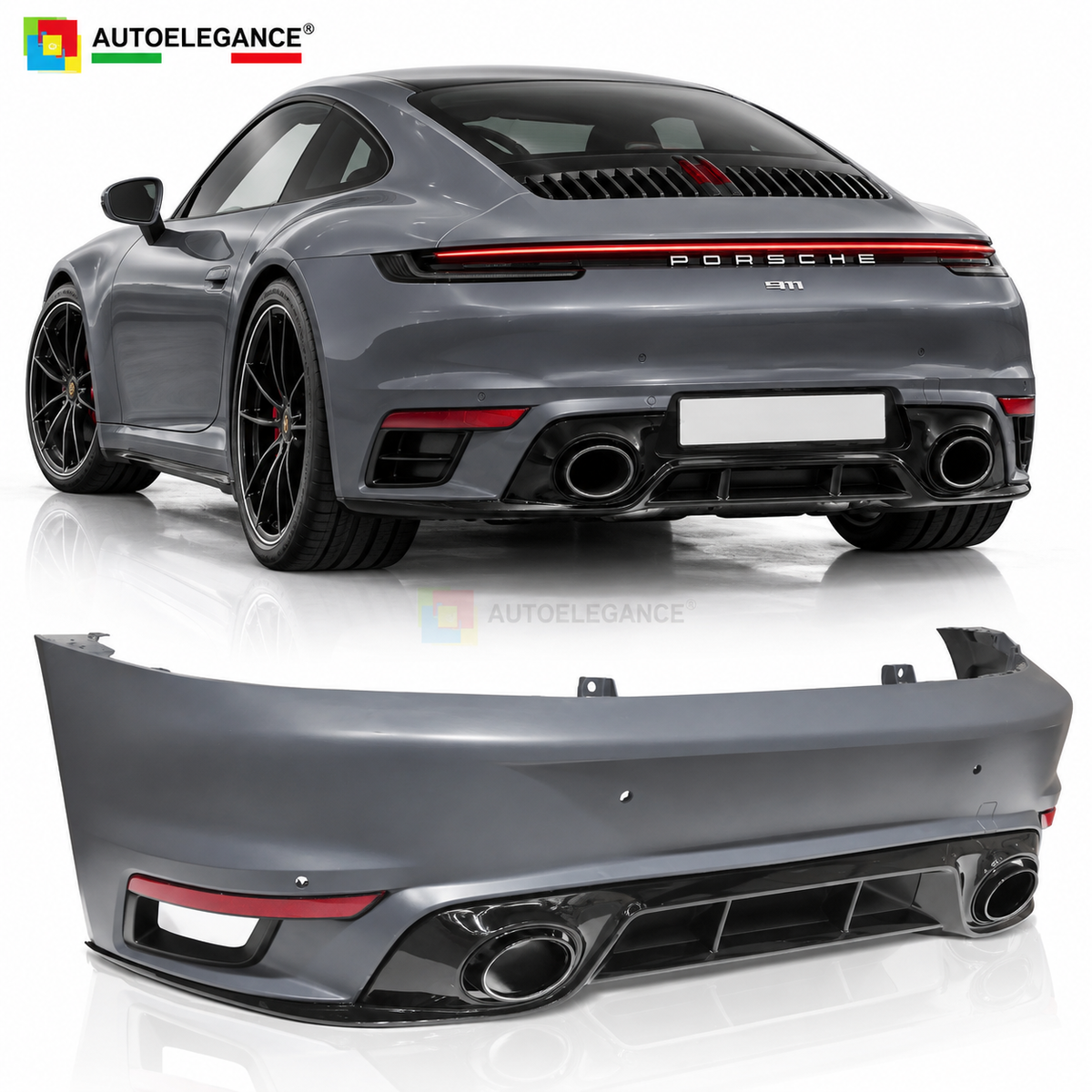 PARAURTI POSTERIORE STILE SPORT ADATTO PER PORSCHE 911 992 19-23