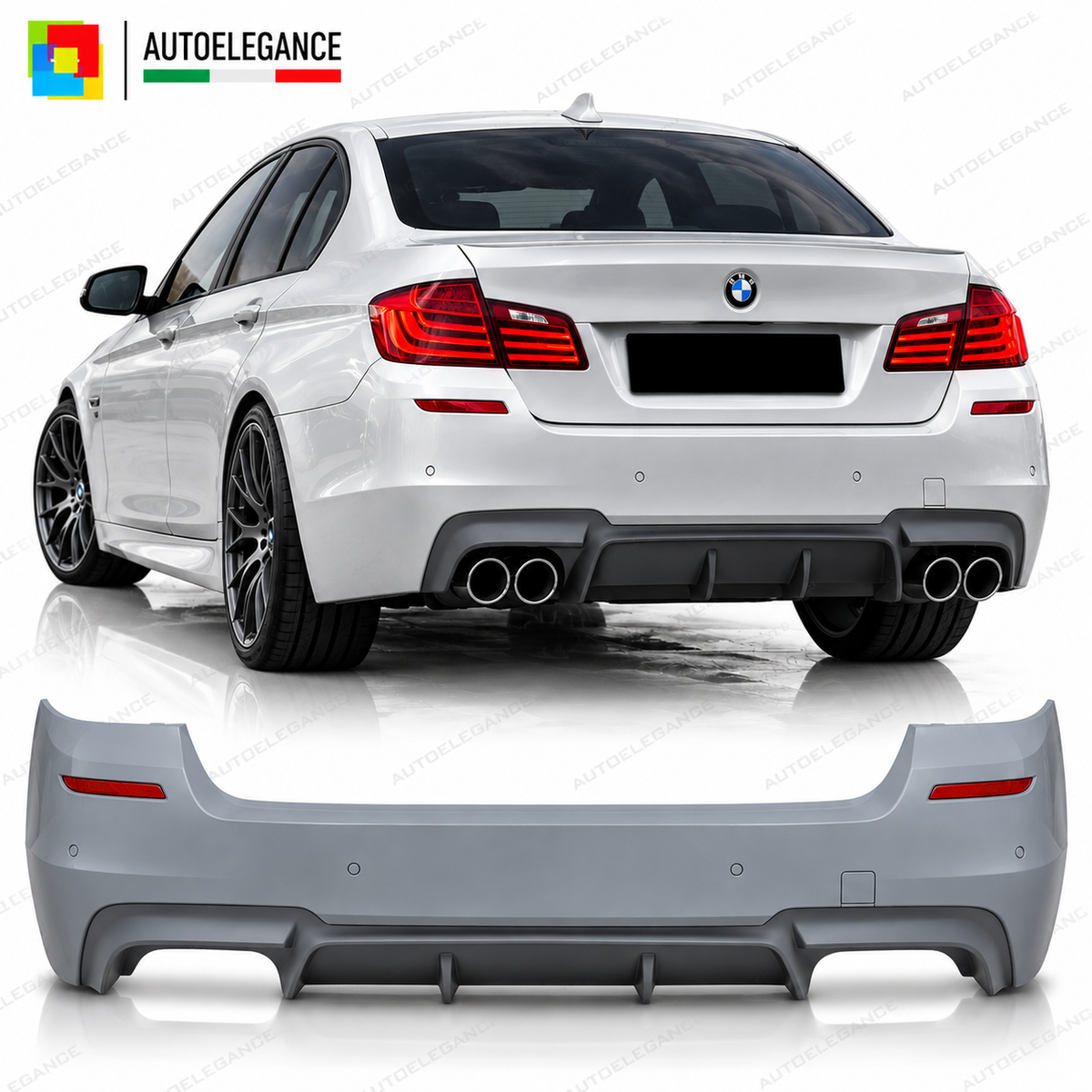 PARAURTI POSTERIORE STILE SPORT PDC adatto per BMW F10 10-16 LOOK M