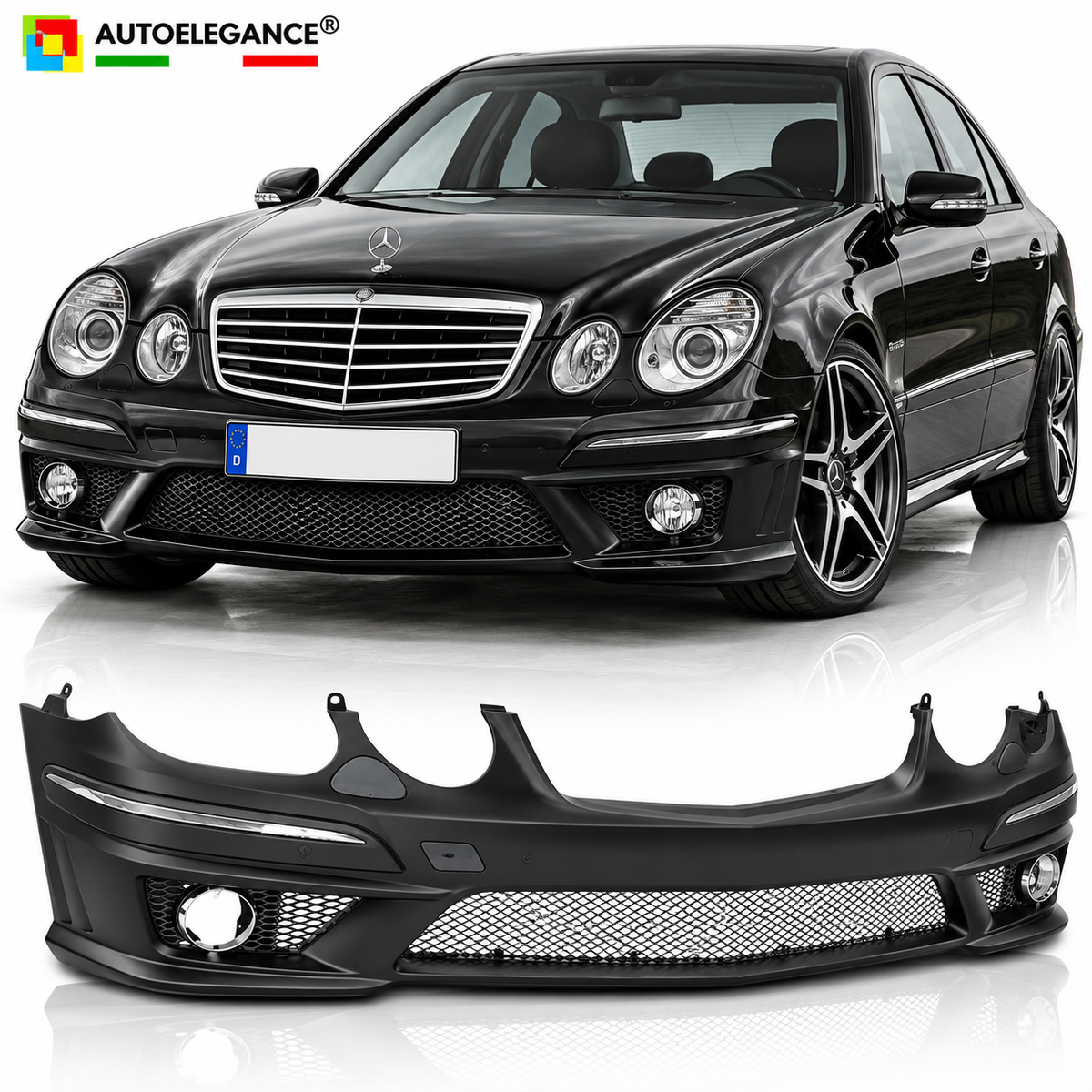 PARAURTI ANTERIORE SPORT ADATTO PER Mercedes W211 (2006-2009) LOOK AMG