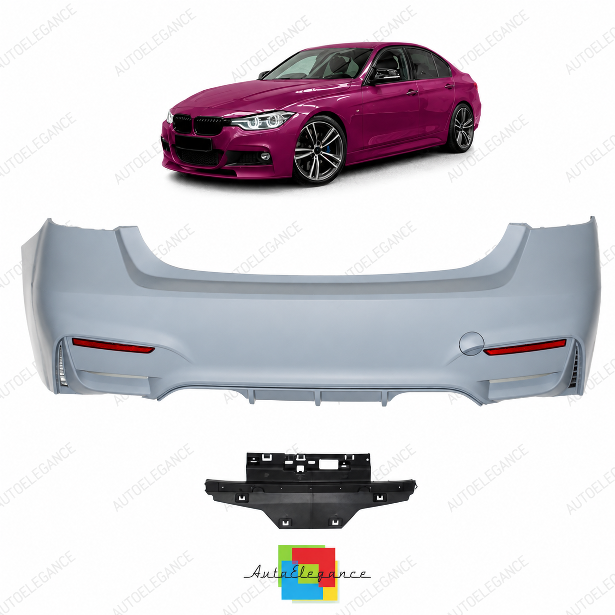👉Paraurti posteriore senza PDC adatto per BMW Serie 3 F30 Berlina 2012-2018👈
