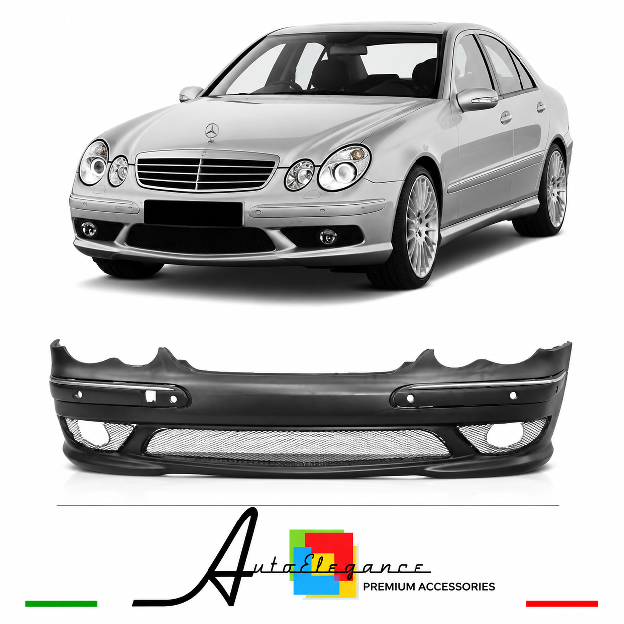 PARAURTI ANTERIORE MERCEDES W203 00-04 LOOK C32 AMG PDC