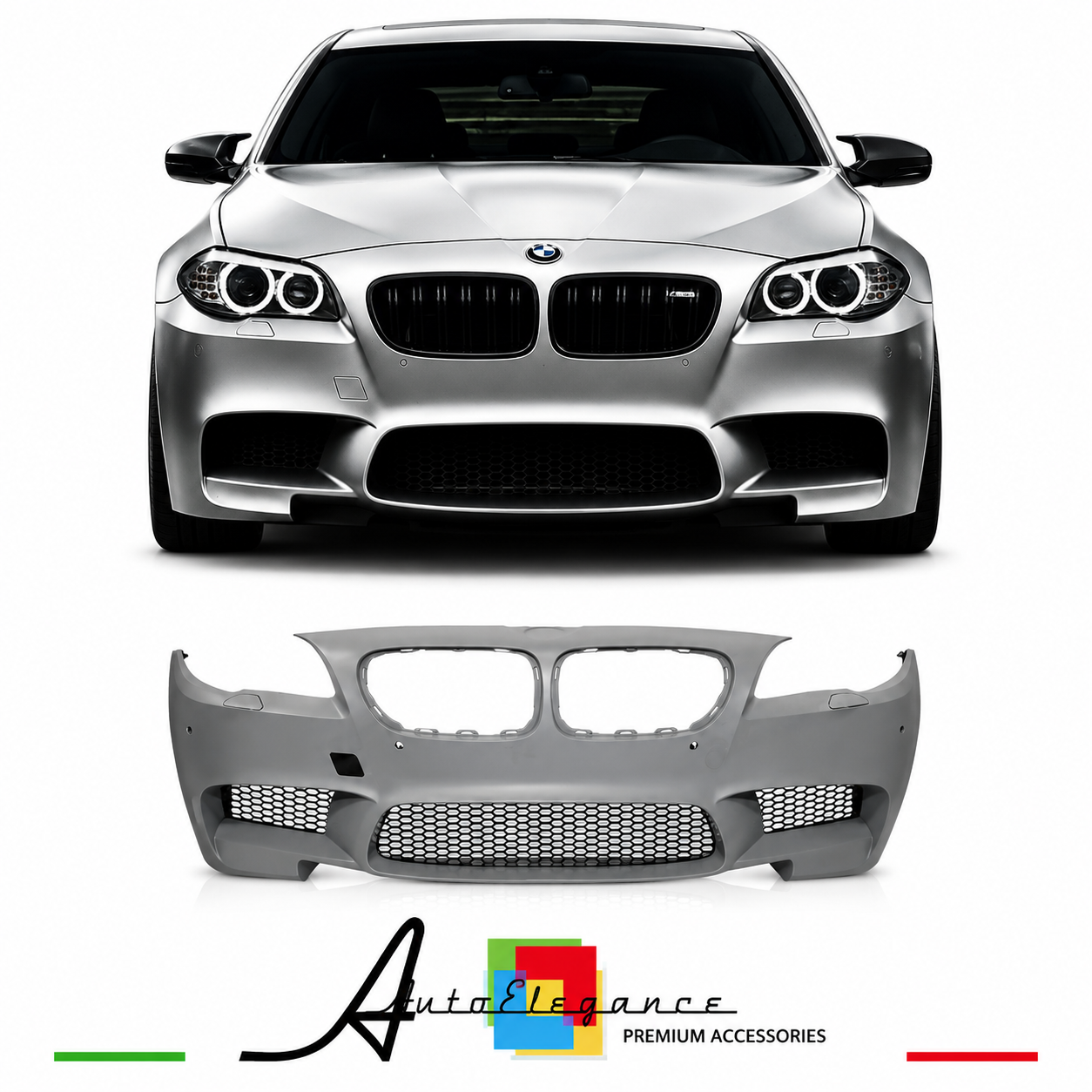 PARAURTI ANTERIORE BMW F10 F11 10-13 LOOK M5 PDC SRA