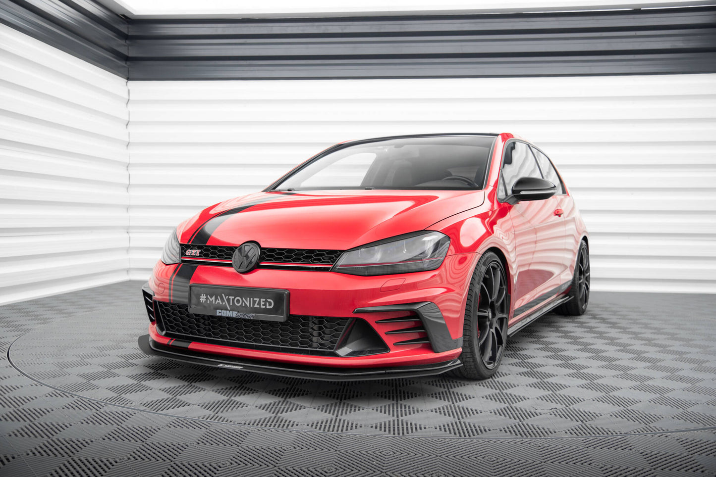 SPLITTER ANTERIORE RACING adatto per VW GOLF VII GTI CLUBSPORT 2016-2017