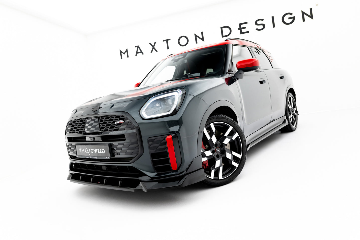 💫ART.9008 Splitter Anteriore Nero Lucido per Mini Countryman JCW U25💫