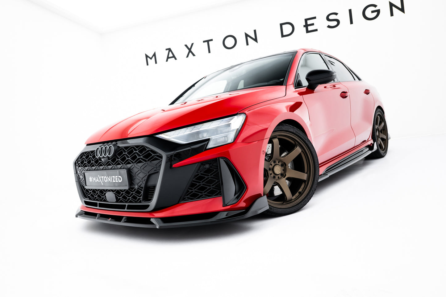 💫ART.8988 Splitter Anteriore V.3 adatto per Audi RS3 Sedan 8Y Facelift 2024💫