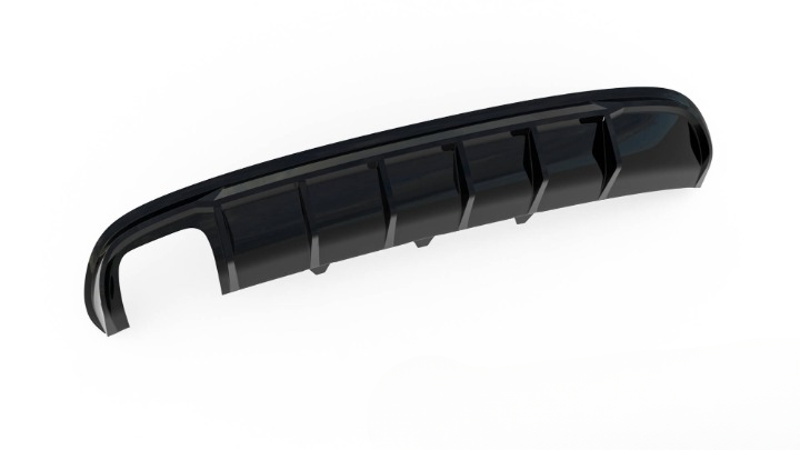 🔥Rear diffuser black lights Audi A4 S-Line Sedan / Avant B8 🔥