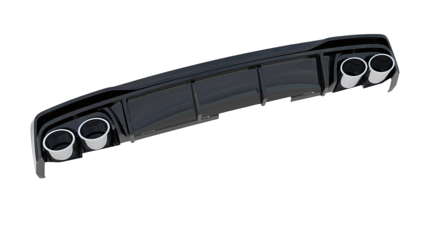 💥Spoiler posteriore + terminali di scarico Adatto Per Audi A6 S-Line/S6 C8 💥