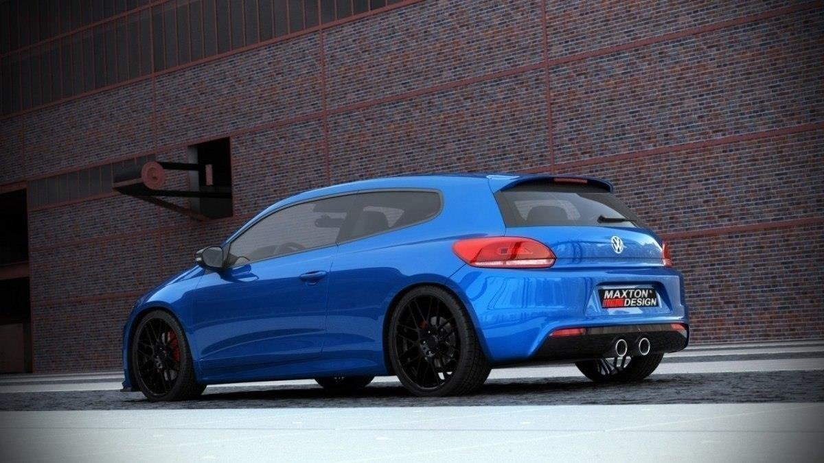 DIFFUSORE POSTERIORE ADATTO PER VW SCIROCCO III R CON 2 FORI DI SCARICO