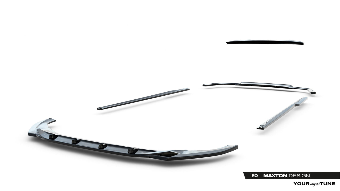 SPLITTER SUITABLE FOR VW GOLF 8 GTI GTD RLINE LOOK GLOSSY BLACK SPORTY DESIGN