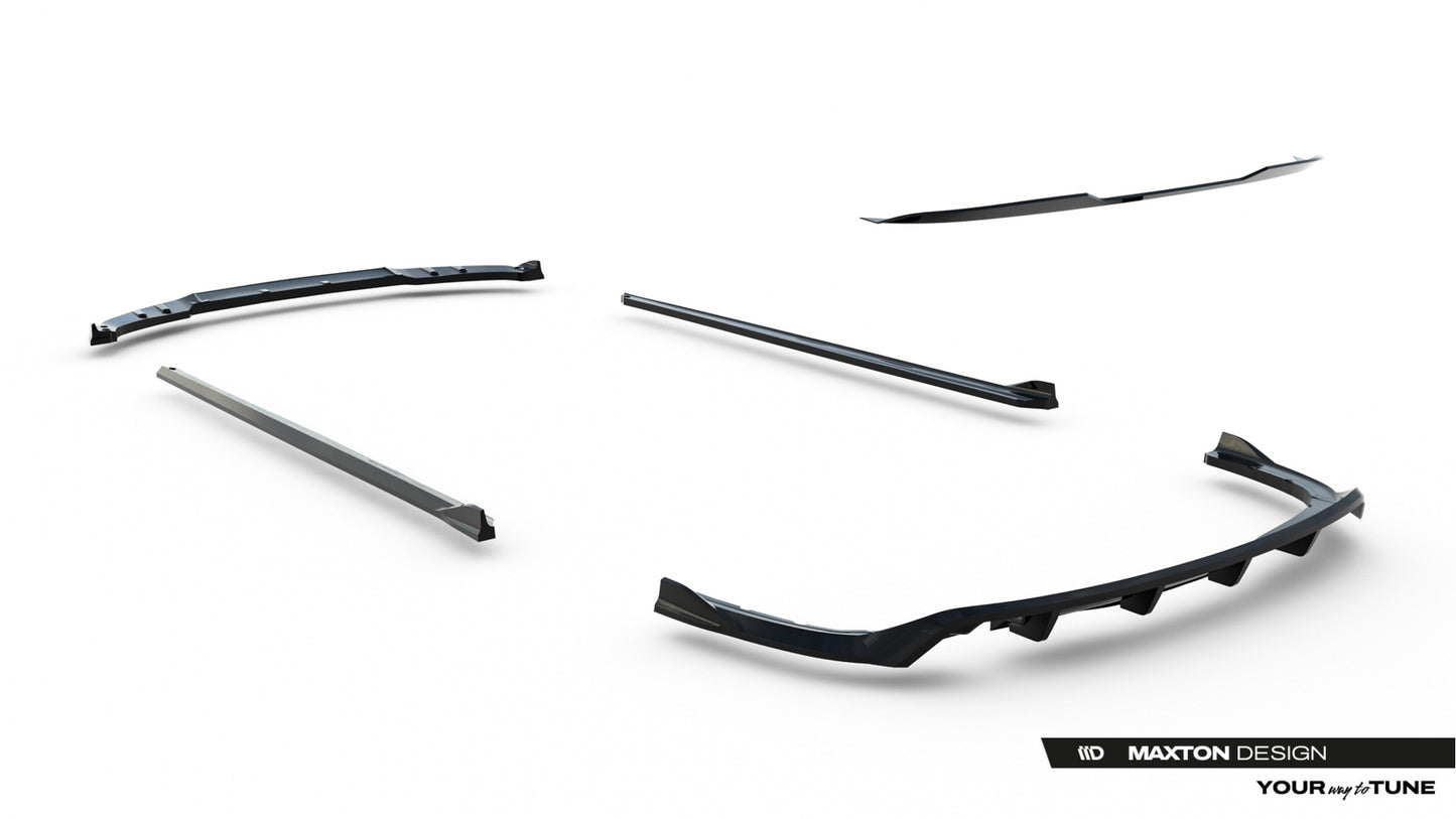 SPLITTER SUITABLE FOR VW GOLF 8 GTI GTD RLINE LOOK GLOSSY BLACK SPORTY DESIGN