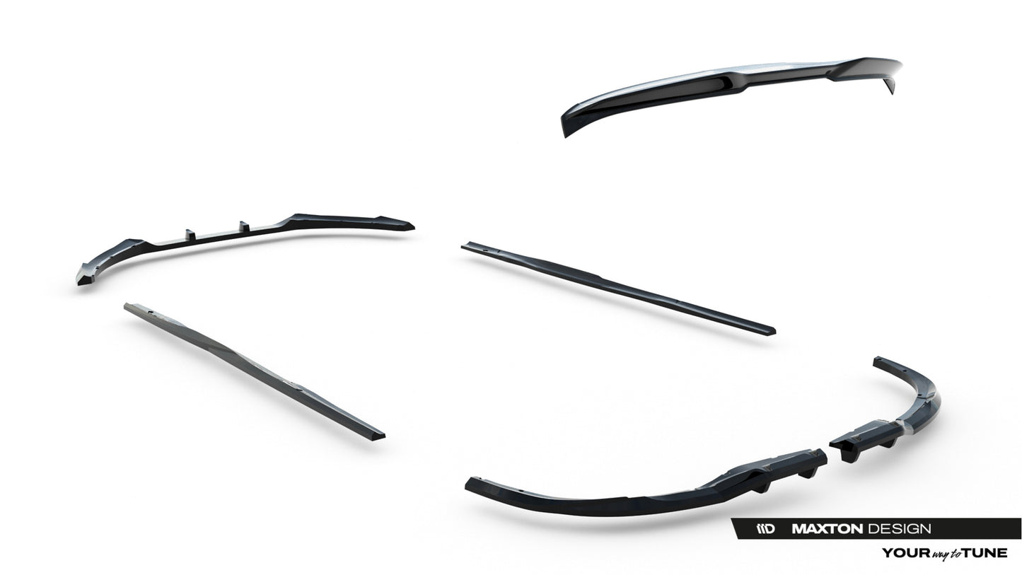 SPLITTER SUITABLE FOR VW GOLF 8 GTI GTD RLINE LOOK GLOSSY BLACK SPORTY DESIGN