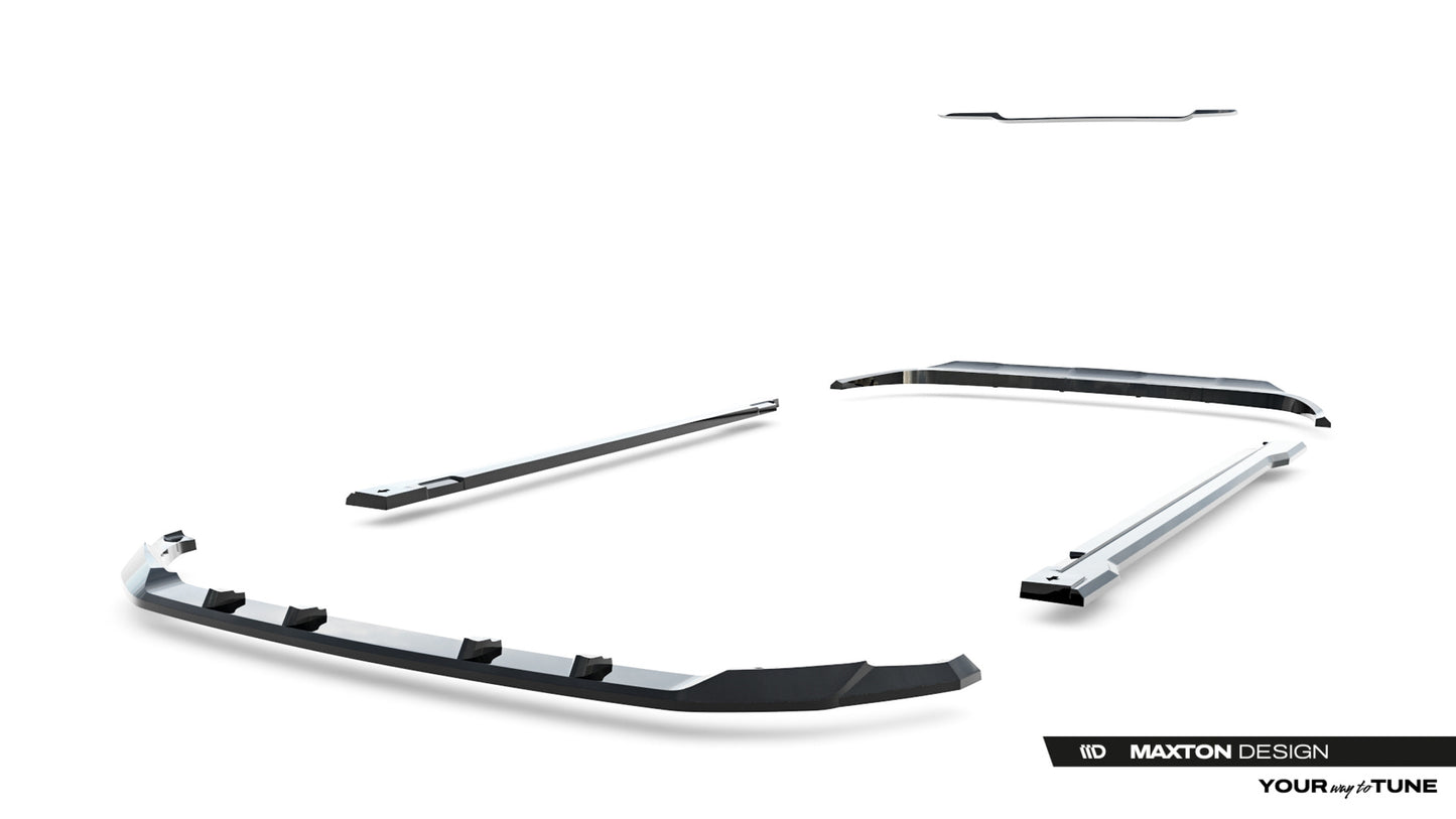 SPLITTER SUITABLE FOR VW GOLF 8 GTI GTD RLINE LOOK GLOSSY BLACK SPORTY DESIGN