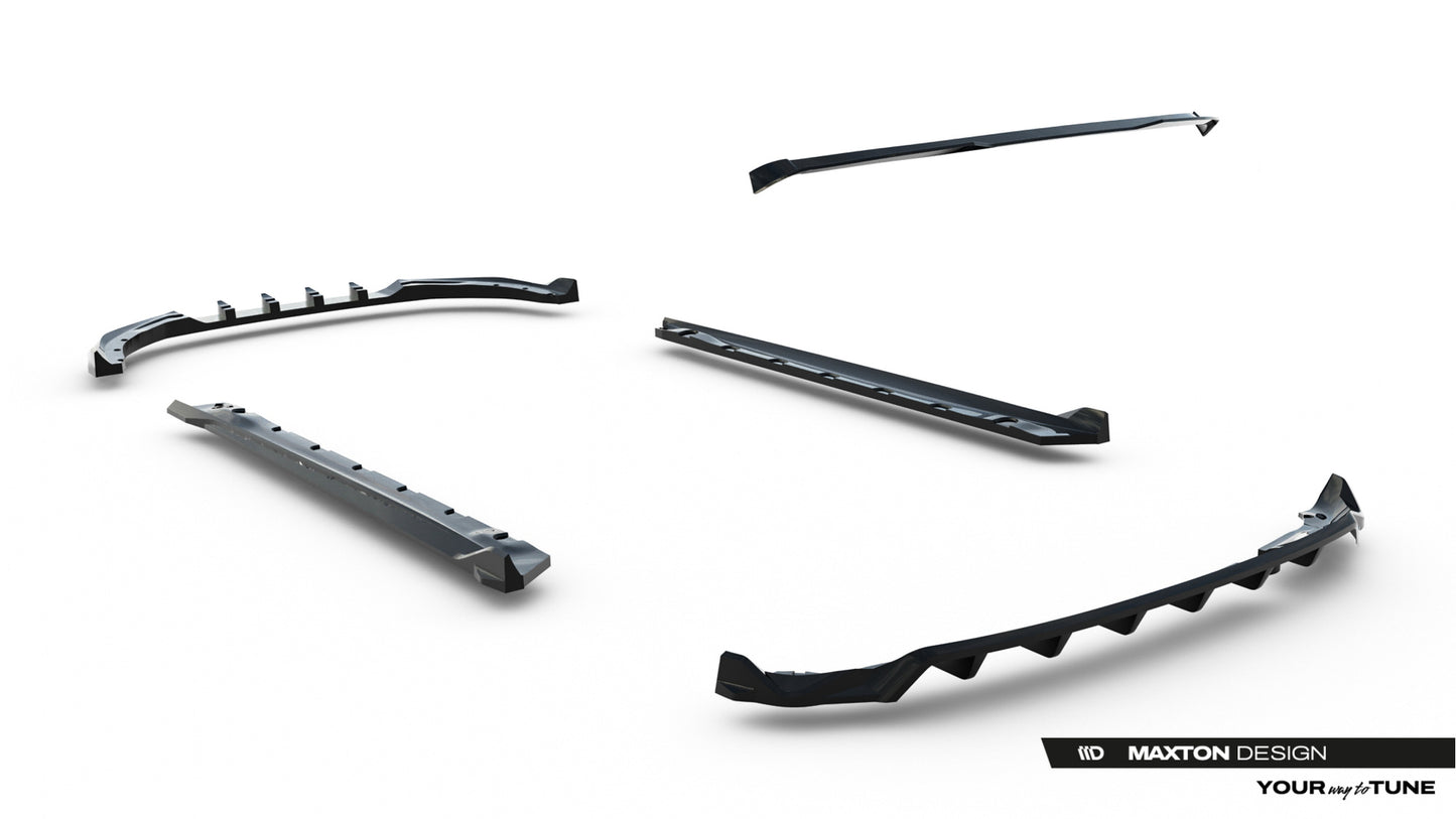 SPLITTER SUITABLE FOR VW GOLF 8 GTI GTD RLINE LOOK GLOSSY BLACK SPORTY DESIGN