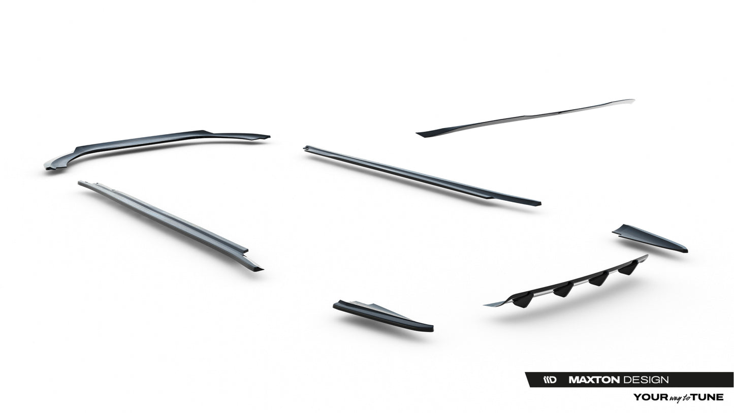 SPLITTER SUITABLE FOR VW GOLF 8 GTI GTD RLINE LOOK GLOSSY BLACK SPORTY DESIGN